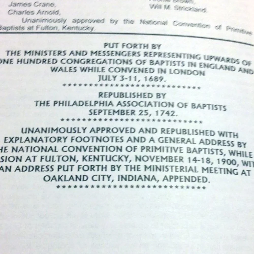 Book Sale! 3 for $10! Primitive Baptist, Confession of Faith of 1900